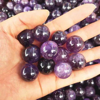 10 бр. новоприбывших топки от естествен аметистового кварц, лилаво кристална топка-сфера, начало декор, изцеление