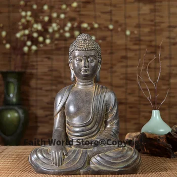 30 см-търговия на Едро с фигурки на Буда # Талисман на ефективна Защита на ДОМА и семейството # Ретро Будизма ФЪН ШУЙ статуя на буда шакямуни