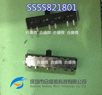 5ШТ SSSS821801 Миниатюрен превключвател 6 крачета, 2 скорости, Външен подвижен притискателния ключ