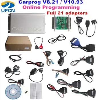 Carprog 8.21 10.93 Онлайн V8.21 Пълна Идеалната Фърмуер V8.21 софтуер V10.05 с всички 21 адаптер, включително и пълна оторизация