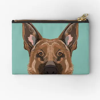 Skylar Немска Овчарка Подаръци за кучета P Чанта с цип за съхранение на пари, ключове, чифт бикини, мъжки Чорапи в чантата си, бельо, малки