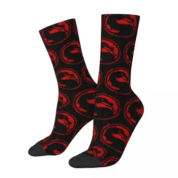 Баскетболни чорапи в ретро стил Mortal Kombat Splatters, слот полиэстеровые чорапи със средна тръба за унисекс, нескользящие