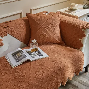 Бродирани памучен выстиранная мека мебел възглавница Four Seasons От универсална неплъзгащи памучен плат За дивана в хола