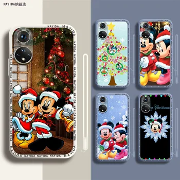 Калъф За Телефон Honor 50 X7A X8A X9A Мек Силиконов Калъф Луксозна Цветна Чанта На Подтяжках Muy Cool de Mickey Mouse en Навидад