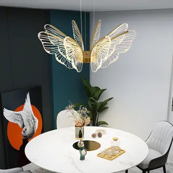 Модерна минималистичная полилей във формата на пеперуда, акрилни подвесная лампа във формата на животно, за да спални, всекидневна, трапезария, детска стая
