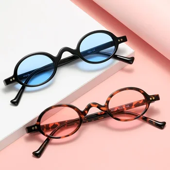 Модни Малки кръгли слънчеви очила за жени, класически Vintage Слънчеви очила в стил Steampunk, мъжки Слънчеви очила, нюанси UV400, Овални рамки за жени точки