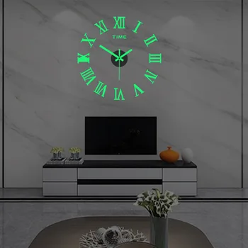 Направи си САМ прост творчески светлина цифров часовник на стената декорация на офиса тиха стенни часовници спалня удар-безплатен стикер на стената на нови часовници