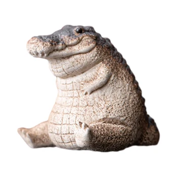 Подарък Смола Мини Фигурка на Крокодил Сладък Коледен Градина Алигатор е Детска Играчка, Чай масичка Статуя на животно в закрито на открито Декорация на Дома
