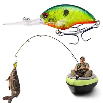Риболовни примамки за сладководни куки, определени риболовни примамки, Водоустойчив многоцветен стръв за риба с метално топче, 3D Риболов Fish eye