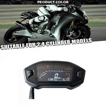 Универсален мотоциклет LCD цифров измерител на измерване на скоростта, километраж, оборотомер, 1200 об/мин