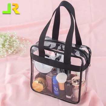Чанта, изработена от PVC, прозрачна косметичка с цип, преносим водоустойчив пътни чанти за пране, съхранение, подаръчни пакети за бизнес