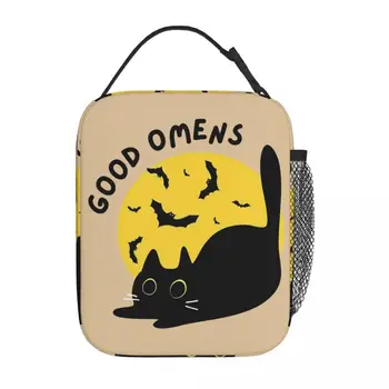 Черни котки-добри предзнаменования, Лилавата версия, изолирано чанта за обяд, Чанти-съдове за хранене, Преносими хладилник, термос за обяд за училище