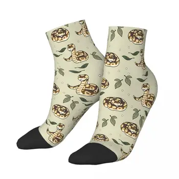 Чорапи до глезена на крака със собствени шариковыми питонами, мъжки и дамски есенни чорапи с принтом